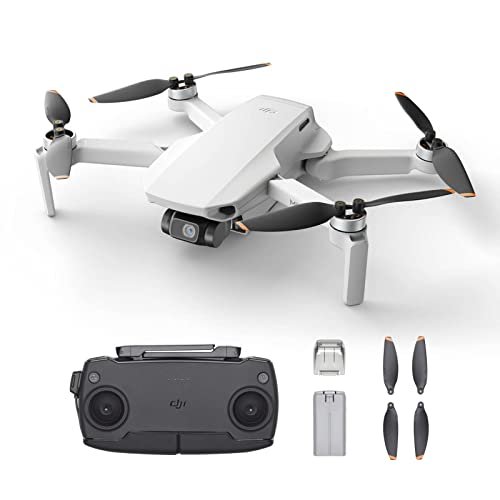 DJI Mini SE, drone quadricóptero com gimbal de 3 eixos, câmera de 2,7 K, GPS, tempo de voo de 30 minutos, peso reduzido, menos de 249 g, melhor escala 5 resistência ao vento, retorno para casa, para iniciantes em drones, cinza