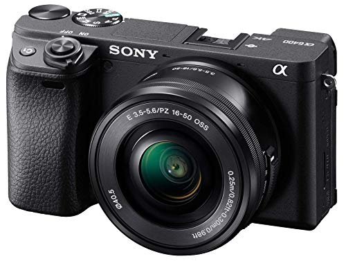 Sony Câmera Mirrorless Alpha A6400: Câmera Digital Compact Aps-C Intercambiáveis ​​Com Foco Automático De Olhos Em Tempo Real, Vídeo 4K, Tela Flip & 16-50Mm Lente E Câmeras Compatíveis Com Montagem