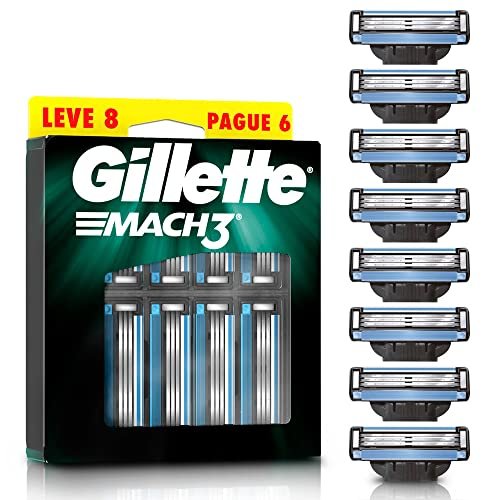 Carga para Aparelho de Barbear Gillette Mach3 - Leve 8 Pague 6