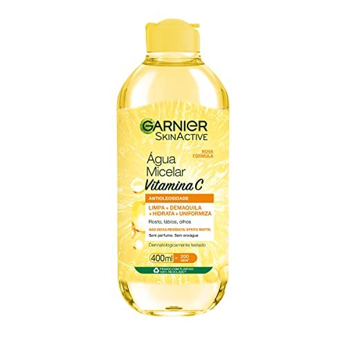 Água Micelar Garnier SkinActive Antioleosidade Vitamina C, 400ml