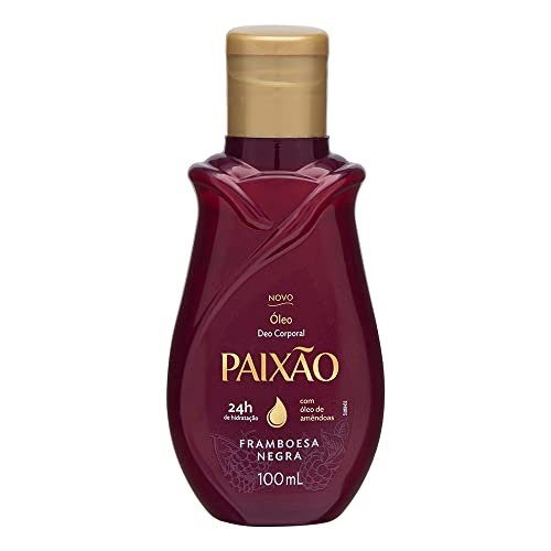 Óleo Corporal Paixão Framboesa Negra com ação desodorante, Paixão, Tamanho: 100 ml (Pacote de 1)