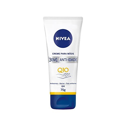 NIVEA Creme para Mãos Q10 Plus Reparação 75g - Creme de mãos que previne sinais de envelhecimento, reduz marcas e hidrata profundamente, deixa a pele macia e uniforme