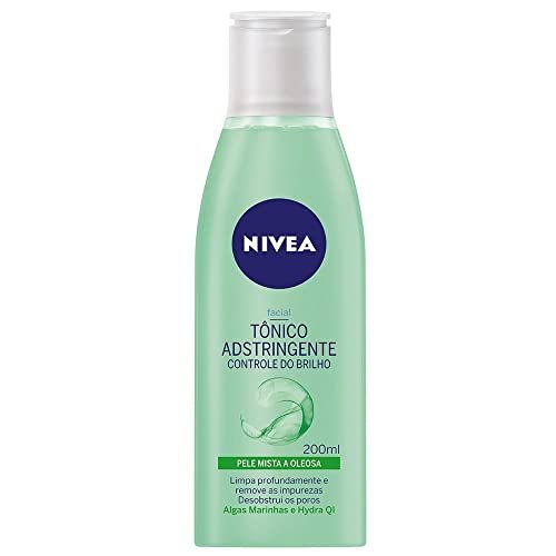 NIVEA Tônico Facial Controle do Brilho - Remove profundamente as impurezas, ajuda a controlar a oleosidade, contém vitamina B5 e é livre de álcool etílico em sua fórmula - 200ml