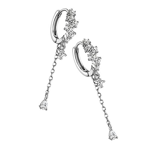 Amosfun 4 Pares De Brincos De Gota De Diamante Jóias Pingente De Diamante Para Brincos De Declaração Para Brincos Daith Tragus Brincos De Zircão Brincos De Argola De