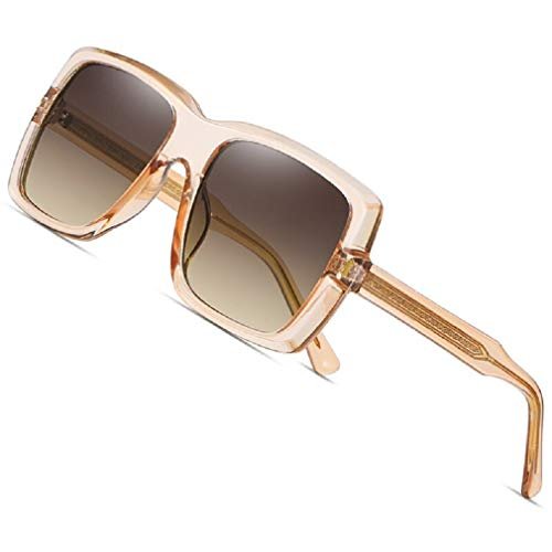 Óculos Aofly AF8330 quadrado óculos de sol feminino marca de luxo design moda oversized driving shades feminino senhoras óculos de sol zonnebril dames (Marrom)