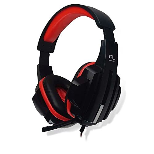 Headset Gamer Multilaser P2 Preto/Vermelho - PH120