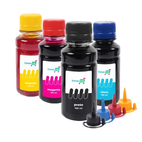 Kit 4 Tintas compatível Mega Tank G3110 100ml Inova Ink