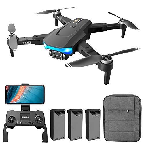 Moniss LS-38 GPS RC Drone com câmera para adultos RC Drone com câmera 6K EIS Anti-shake Gimbal Brushless Motor 5G Wifi Video Aerial FPV Quadcopter Smart Follow Mode Backpack Package