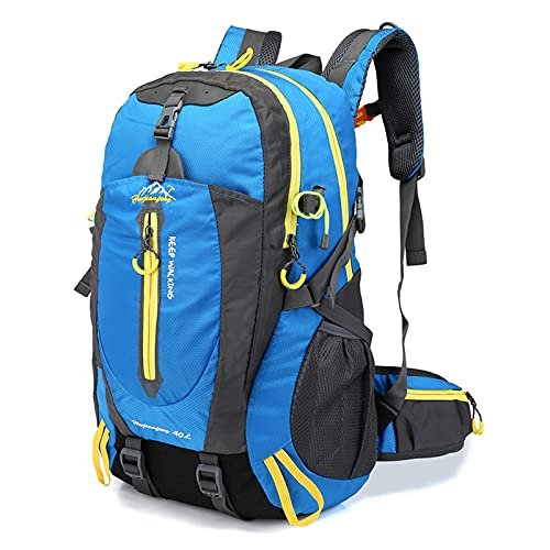 Tomshin Mochila de viagem 40L resistente à água para caminhada no acampamento laptop mochila de caminhada trekking e bolsas para escalar costas para homens e mulheres