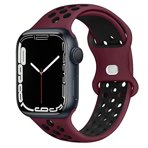 XMUXI Pulseira Silicone Compativel Para Apple Watch Apple 41mm 40mm Pulseira Silicone IWatch Series 8/7/6/5/4/SE Sport Bandas Mulheres Homens (o Relógio NÃO Está Incluído)