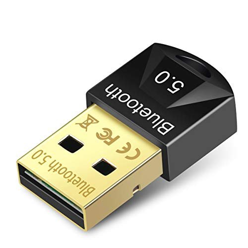Adaptador Bluetooth para PC, receptor de dongle Bluetooth 5.0 para transferência sem fio para laptop, suporta Windows 10/8.1/8/7/XP para desktop, laptop, mouse, teclado, impressoras, fones de ouvido, alto-falantes