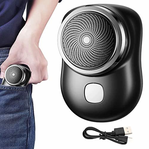 Barbeador elétrico masculino - Navalha de limpeza indolor para homens | Barbeador de bolso portátil, aparador de barbear de precisão, barbeador de lâmina lavável para viagem, aparador de cabelo Caneem