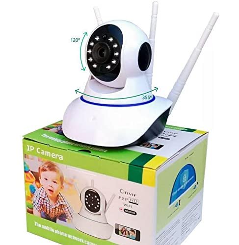 Câmera Babá Eletrônica com 3 Antenas, Wifi, HD