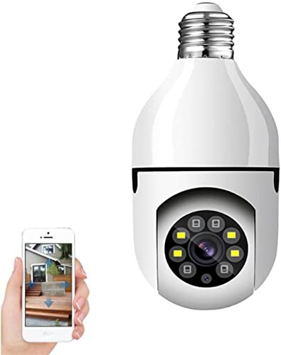 Câmera Lâmpada 2022 Câmera Espiã de Segurança WiFi, 1080P Câmera de Base E27 com Visão Noturna Infravermelha intercomunicador bidirecional, Câmera Vigilância com Função de Rastreamento Automático - Bella Net