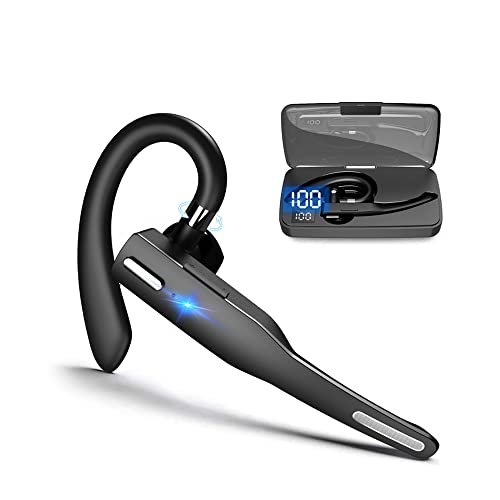 Fone de ouvido sem fio Bluetooth V5.1 à prova d'água IPX6 microfone sem fio com cancelamento de ruído compatível com negócios/condução/escritório/trabalho/jogo/PC