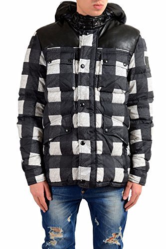 Jaqueta Parka Masculina com Zíper Completo Multicolorida de Couro BelStaff GG IT 54
