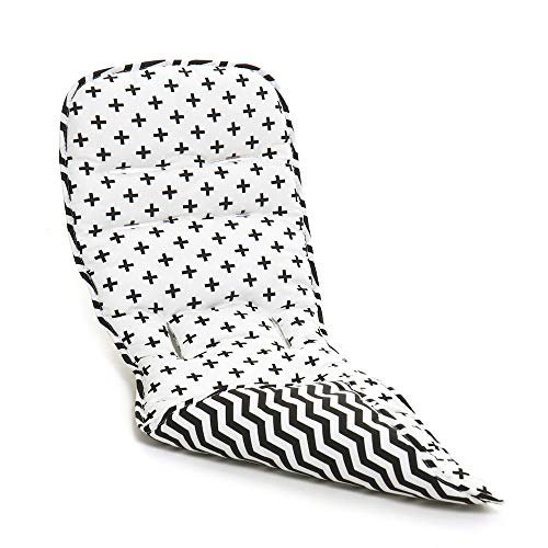 Protetor Capa de Carrinho Dupla-Face Modern Black Chevron, Momis Petit, Preto, Universal