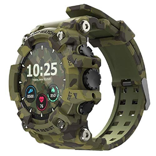 Relógio Lokmat fitness tracker 1.28 full tela de toque completa relógio inteligente masculino feminino monitor de freqüência cardíaca relógio digital smartwatch para android ios (Verde)