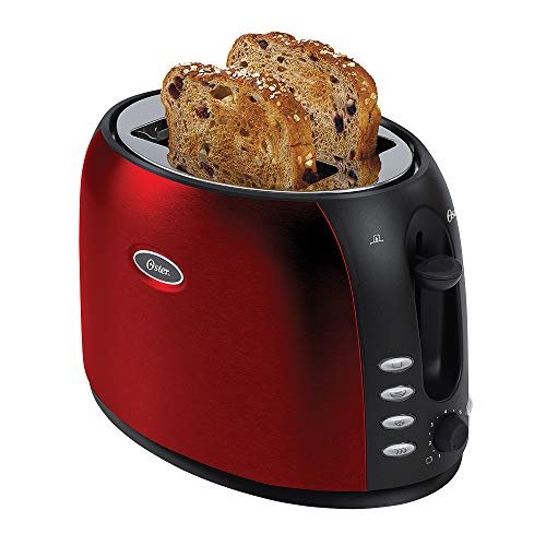 Torradeira Oster Aço Inox, 220V, Vermelho,800W, TSSTTJC5BBKR
