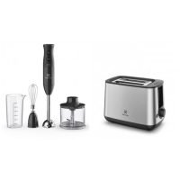 Kit Mixer 3 em 1 Com Haste em Aço Inox + Torradeira Elétrica Electrolux Experience (EIB20 + ETS25)