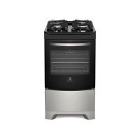Fogão 4 Bocas Electrolux Prata Automático com Mesa de Vidro e Porta Full Glass (52LSV) – Bivolt