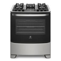 Fogão 5 Bocas Electrolux Prata Automático com Mesa de Vidro e Tripla Chama (76USV) – Bivolt