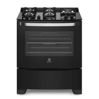 Fogão 5 Bocas Electrolux Preto Automático com Mesa de Vidro e Food Sensor (76GRS) – Bivolt