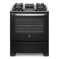 Fogão 5 Bocas Electrolux Preto Automático com Mesa de Vidro e Tripla Chama (76UPV) – Bivolt