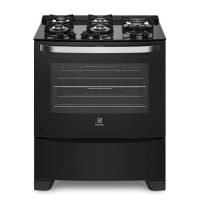 Fogão 5 Bocas Electrolux Preto Automático com Mesa de Vidro e Tripla Chama (76SPV) – Bivolt