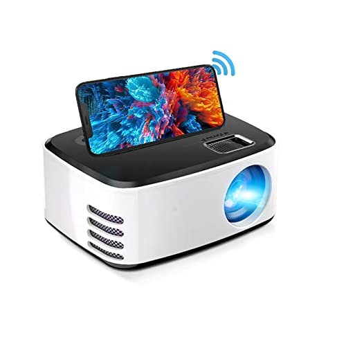 Projetor com Wi-Fi, projetor HD 1080p, mini projetor para filmes ao ar livre, projetor de vídeo de home theater, compatível com HDMI, VGA, USB, laptop, smartphone iOS e Android para entretenimento doméstico