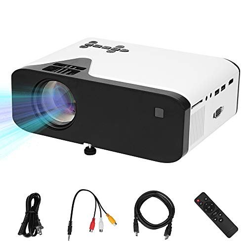 Strachey Mini projetor LED portátil 4500 Lumens Projetores de vídeo com alto-falante embutido Controle remoto VGA USB AV TF Cartão Áudio Home Theater Cinema Media Video Player
