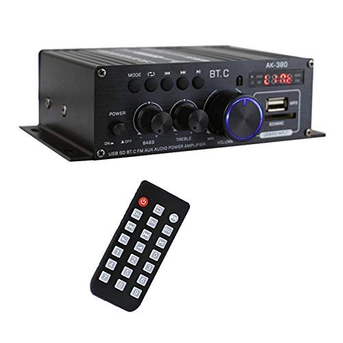 AK380 Portátil 400W x2 Amplificador de Potência de Áudio 2.0 CH 2-Canal de 5.0 Amplificador de Som para Sistema PA