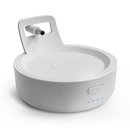 Novo Base de Bateria GGMM D5 Base Para Alexa Echo Dot 4ª /Dot 5ª Geração, Carregador de Bateria Portátil Com Alto-falante Inteligente, Novo Acessorios Alexa Echo Dot-Cor Branca(Não Inclui Alexa)