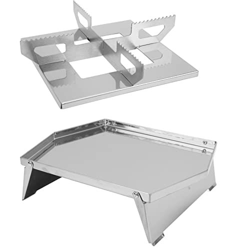 Base de fogão, dois modelos Conjunto de ferramentas de churrasco fácil de instalar Conjunto de base de fogão de aço inoxidável para acampamento para pesca