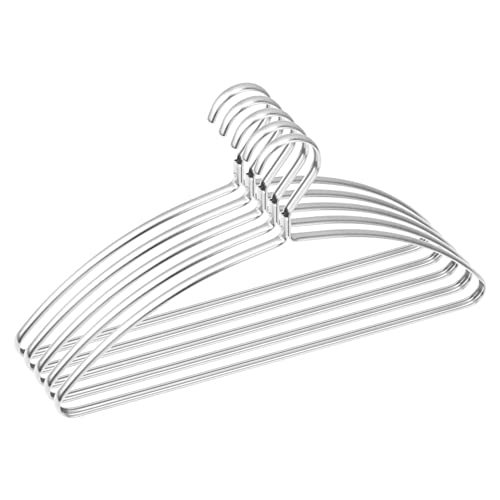 Cabide de metal antiderrapante para roupas com ombro liso e resistente, cabide para suéteres, casacos, jaquetas e calças