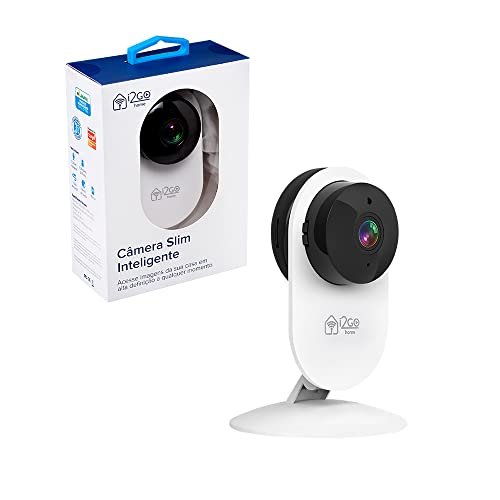 Câmera Inteligente Wi-Fi Slim FULL HD 1080p I2go (I2GO0) Home, I2GOTH738, Branco/Preto (compatível apenas com redes de internet de 2.4)