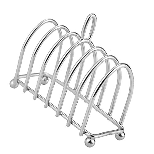 HOHXFYP Torradeira 6 Fatias, Torradeira de Aço Inoxidável Com Alça, Torradeira Multiuso Pão Resfriado Rack para Café da Manhã e Brunch, 3,9 X 6,2 X 2,8 Pol