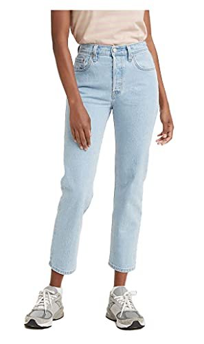 Levi's Calça jeans feminina cropped 501, Samba Blues, 32