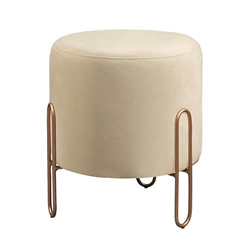 Puff Banqueta Mali Luxo Base Bronze Castellar Móbile