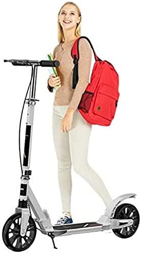 Scooters White Kick Para Adultos E Adolescentes, Scooter Dobrável Com Roda Grande, Freio De Mão A Disco E Suspensão Dupla, Carga Pesada De 150 Kg,Hilarious123