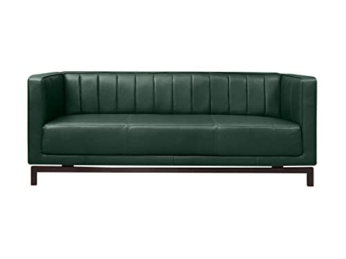 Sofá de Couro Texas 3 lugares - Green Bicolor - Mempra Design