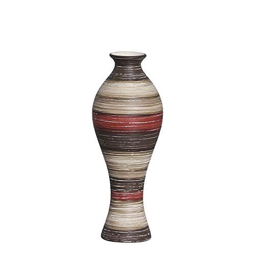 Vaso Califórnia M Decoração Cerâmica Vermelho e Marrom Terracota