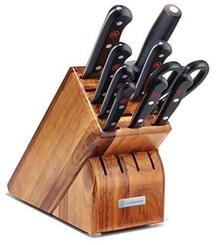 WÜSTHOF Conjunto de 10 peças de bloco de facas Gourmet