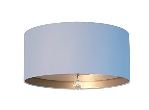 Luminária de Teto Plafon Interna Bronze 30x15cm Cor:Azul5777
