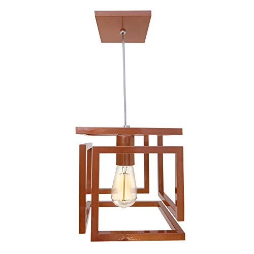 Pendente Infinity Cubo Cobre Luminária Alumínio Lustre 20Cm Sala