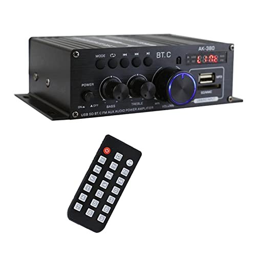 AK380 Portátil 400W x2 Amplificador de Potência de Áudio 2.0 CH 2-Canal de 5.0 Amplificador de Som para Sistema PA