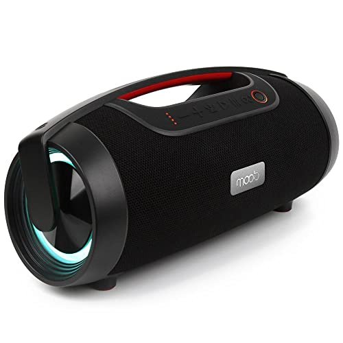 Caixa de Som 80w Moob Live Portátil Conectividade Bluetooth 5.0 Resistente á Água IPX5 Iluminação Led Função TWS Assistente Google e Siri Bivolt
