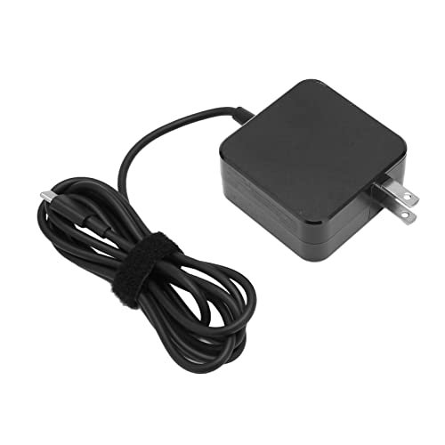 Carregador tipo C, adaptador de energia de carregamento rápido, plugue dos EUA 100‑240 V, chip inteligente AC integrado com cabo de carregamento para laptops