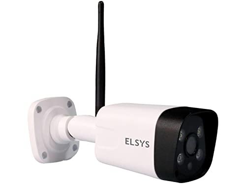 Câmera de Segurança Wi-Fi Externa Compatível com Alexa, Full HD 1080p ESC-WB3F, Elsys, Branca