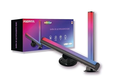 Duas Barras de Luz Led Luminária wifi inteligente compatível com alexa google assistente comando de voz RGBIC